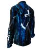 NIGHT NOMAD - Black blue white shirt - GERMENS artfashion - Unique long sleeve shirt designed by artists - Made in Germany