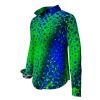 HEXAGON MALACHIT - Green Blue Patterned Blouse - GERMENS