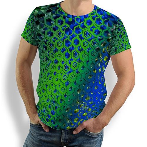 T Shirt Herren HEXAGON MALACHIT von GERMENS