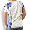 DRAGONFLY - white T Shirt with blue and yellow - 100 % cotton - GERMENS artfashion - 8 sizes S-5XL