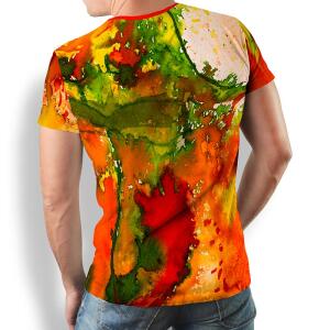 POPPYFLOPPY - rot grünes T Shirt - 100 % Baumwolle -...