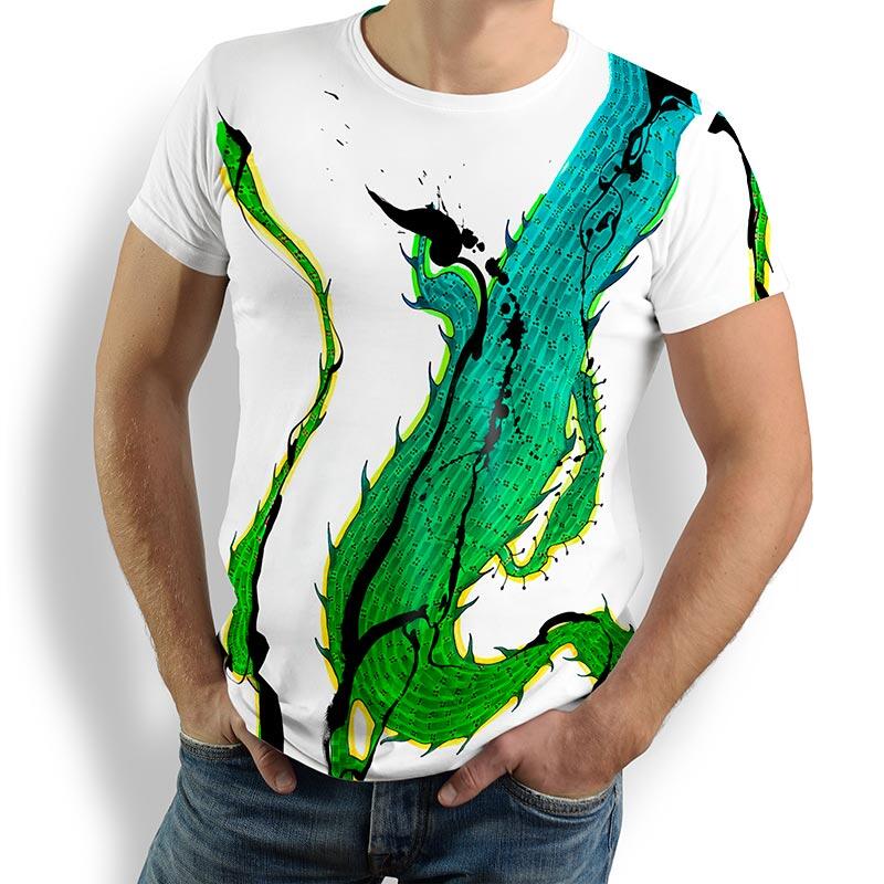 STACHELHAUT CACTUS - White Green T Shirt - 100 % Baumwolle - GERMENS artfashion - 8 Größen S-5XL