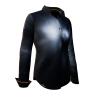 FLYING COLORS - dunkle Bluse mit buntem Farbfleck - GERMENS artfashion - 100 % Baumwolle - sehr gute Passform - Künstlerdesign - 99 Stück limitiert - 6 Größen von XS - XXL - Made in Germany