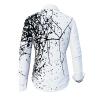 SCHWARMABWEICHLER WEISS - Schwarz-weiße Bluse - GERMENS artfashion - 100 % Baumwolle - sehr gute Passform - Künstlerdesign - 99 Stück limitiert - 6 Größen von XS - XXL - Made in Germany