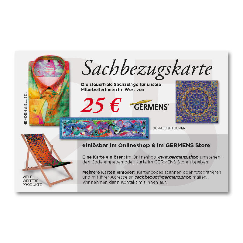 GERMENS Sachbezugskarte 25 Euro - Mitarbeiterbonus