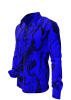 DORNENPRINZ INDIGO - Blue shirt with black drawings - GERMENS