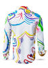 NAYMA - bright long-sleeved shirt with colourful drawings - GERMENS artfashion - Special long sleeve shirt in small limitation - Made in Germany