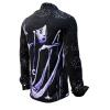 GAJA 73 - dark long sleeve shirt with figures - GERMENS