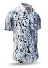 GREYTRAIN - Grey patterned short sleeve shirt - GERMENS