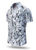 GREYTRAIN - Grey patterned short sleeve shirt - GERMENS