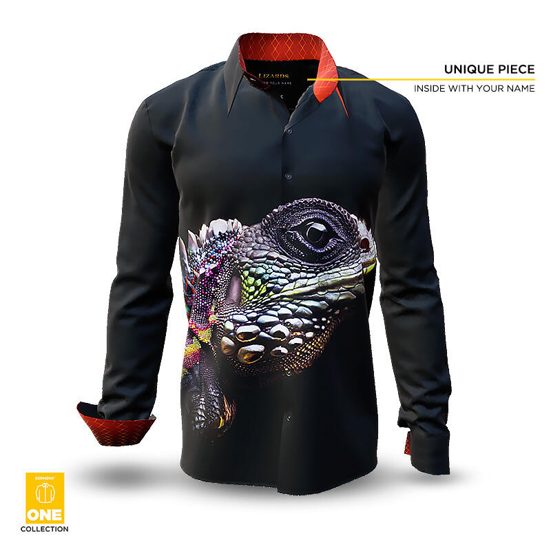 LIZARD 1 - Unique Shirt - GERMENS ONE Collection - This shirt is only available once in the world - with certificate and imprint of your name in the shirt