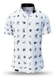 Summer button shirt FLUGZAUBER BLANC - GERMENS