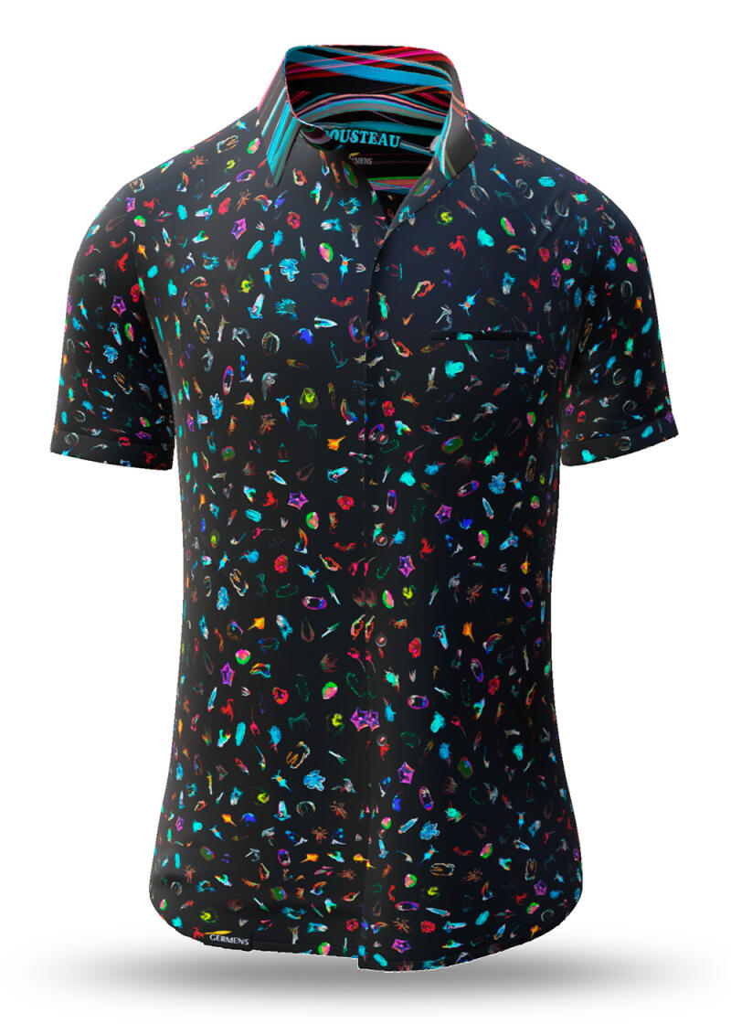 COUSTEAU - Black short sleeve shirt - GERMENS