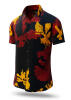 EMBER WHISKY - Black red yellow short sleeve shirt - GERMENS