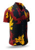 EMBER WHISKY - Black red yellow short sleeve shirt - GERMENS