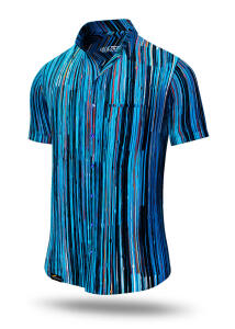 Summer button shirt WATERFALL BLUE - GERMENS