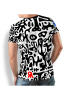 Stylish black and white T-shirt for men JUPPI - 100% cotton - 8 sizes from S to 5XL