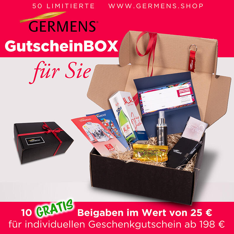 Geschenk Gutscheinbox für Sie - mehr als nur eine Karte - GERMENS