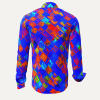 BLAUE STUNDE - Bright blue shirt with colored dots - GERMENS