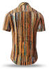 Summer button shirt WATERFALL BROWN - GERMENS