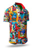 Button up shirt short sleeve CULTURAL COLLAGE by GERMENS