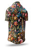 Mens short-sleeved shirt FLORA PHANTASTICA by GERMENS made of 100 % cotton Made in Saxony/Germany.