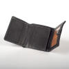 Black wallet for men and women with calf hair LONDON with RFID protection