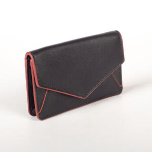 Black HONG KONG business card holder with RFID protection