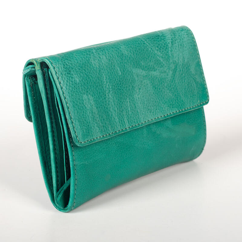 Green ladies wallet BUDAPEST made from soft leather