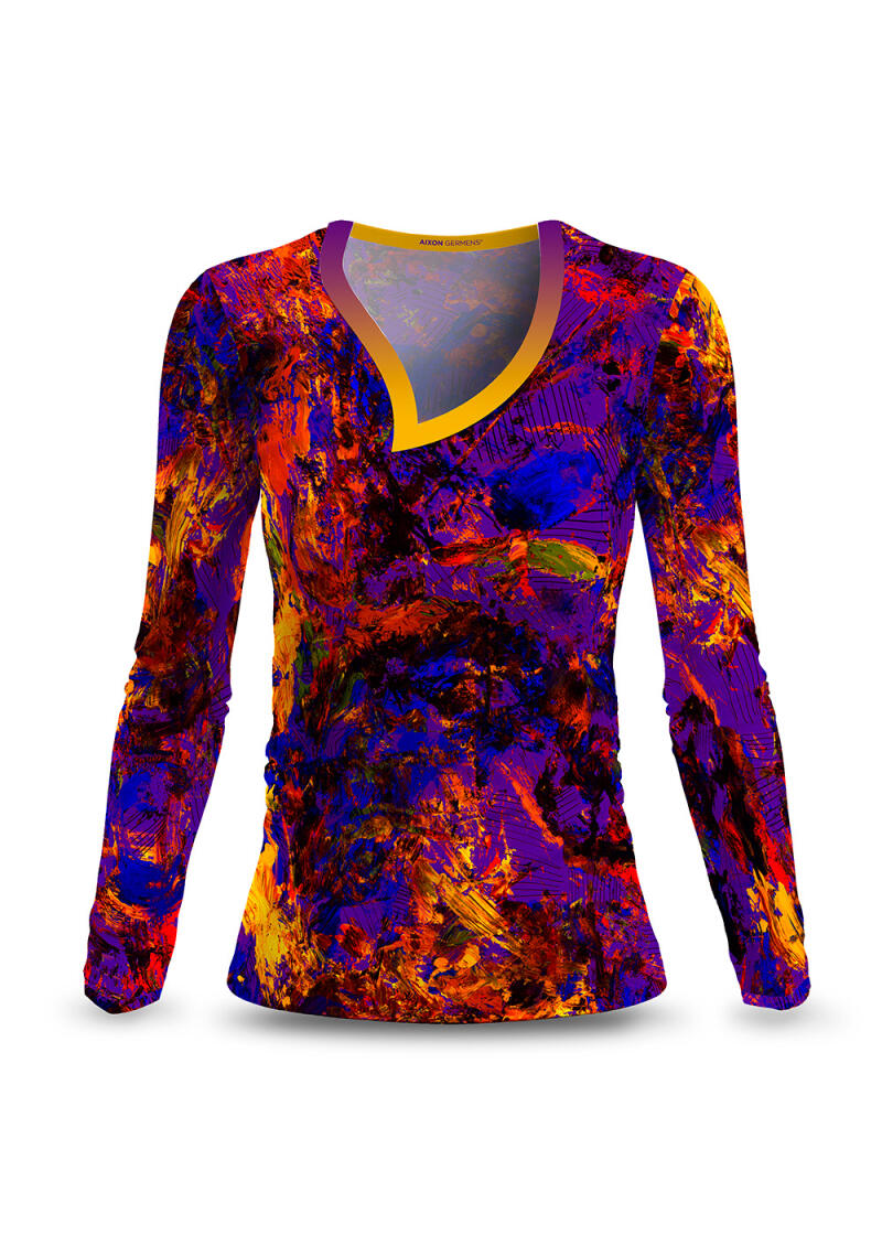 Long sleeve shirt ladies AIXON by GERMENS artfashion - made of 100 % cotton Made in Saxony/Germany - 7 sizes from XS to 3XL