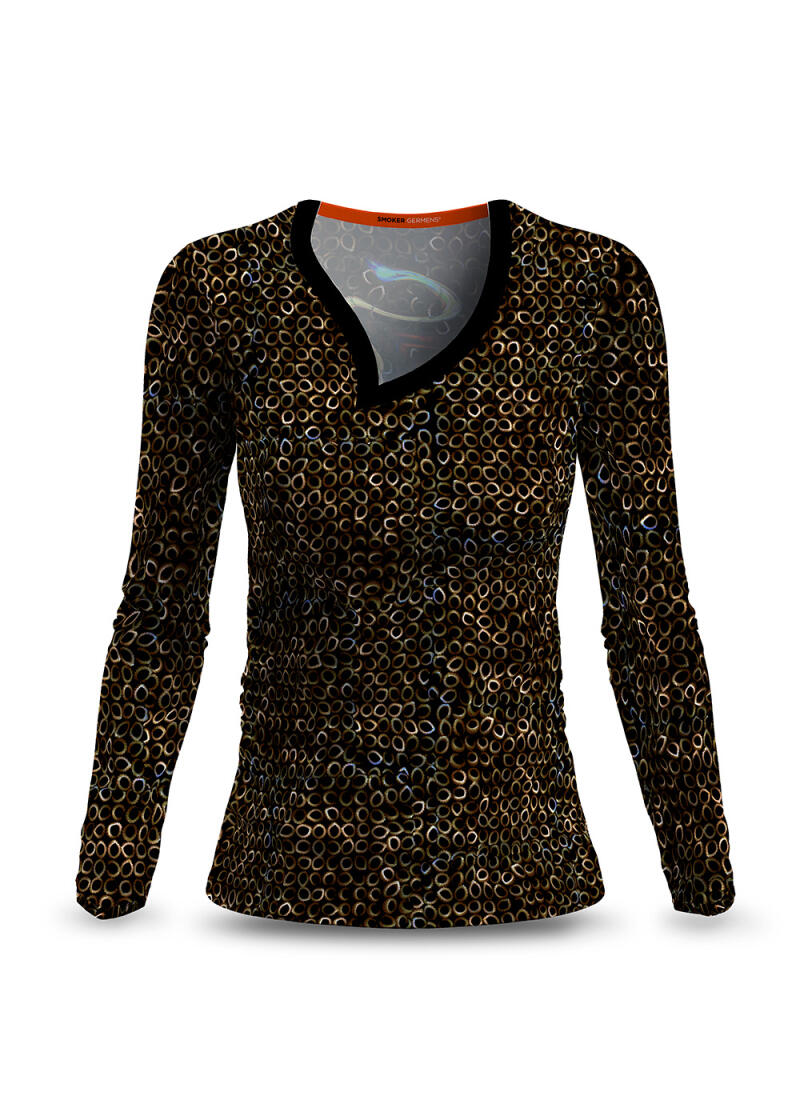 Long sleeve shirt ladies SMOKER by GERMENS artfashion - made of 100 % cotton Made in Saxony/Germany - 7 sizes from XS to 3XL