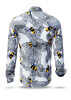 black white shirts men BEENIUS with colored bees - 100 % cotton Made in Saxony - GERMENS artfashion