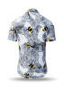 Mens summer shirts BEENIUS by GERMENS artfashion with painted bees - 100 % cotton Made in Saxony - 10 sizes from XS to 6XL