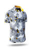 Mens summer shirts BEENIUS by GERMENS artfashion with painted bees - 100 % cotton Made in Saxony - 10 sizes from XS to 6XL