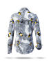 Extravagant shirt blouse BEENIUS by GERMENS artfashion with bees made of 100 % cotton - 7 sizes from XS to 3XL