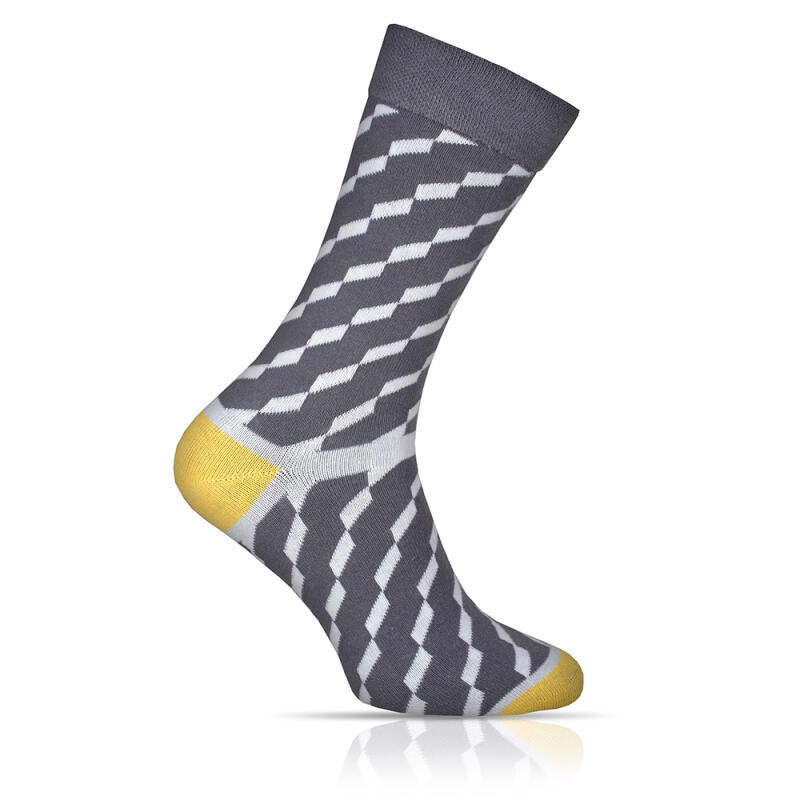 GREY RHOMBUS - Bunte Socken - Unisex