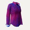 SALE:HEXAGON AMETHYST - Blau violette Damenbluse - GERMENS