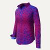 SALE:HEXAGON AMETHYST - Blau violette Damenbluse - GERMENS