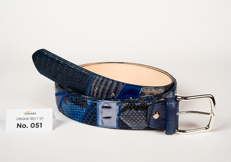 Discover the GERMENS Men’s Leather Belt No. 051. Handmade in Milan with premium cowhide leather, unique patchwork design, exclusive and limited edition.