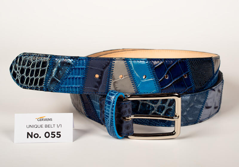 Discover the GERMENS Men’s Leather Belt No. 055. Handmade in Milan with premium cowhide leather, unique patchwork design, exclusive and limited edition.