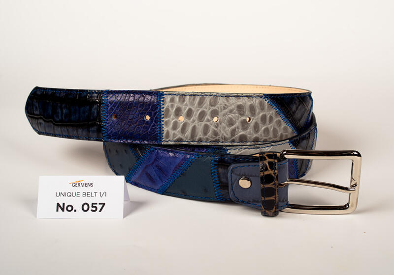 Discover the GERMENS Men’s Leather Belt No. 057. Handmade in Milan with premium cowhide leather, unique patchwork design, exclusive and limited edition.