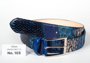 Discover the GERMENS mens leather belt No. 103, handmade...