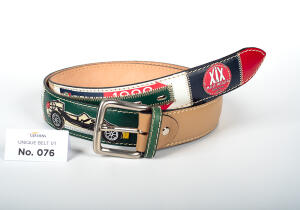 1000 Miglia vintage car race leather belt for men -...