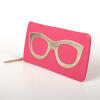 Pink glasses case for women & men - Stylish leather case