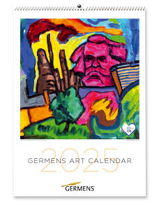 Art calendar 2025 with unique artist shirts from GERMENS...