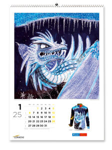 Art calendar 2025 with unique artist shirts from GERMENS...