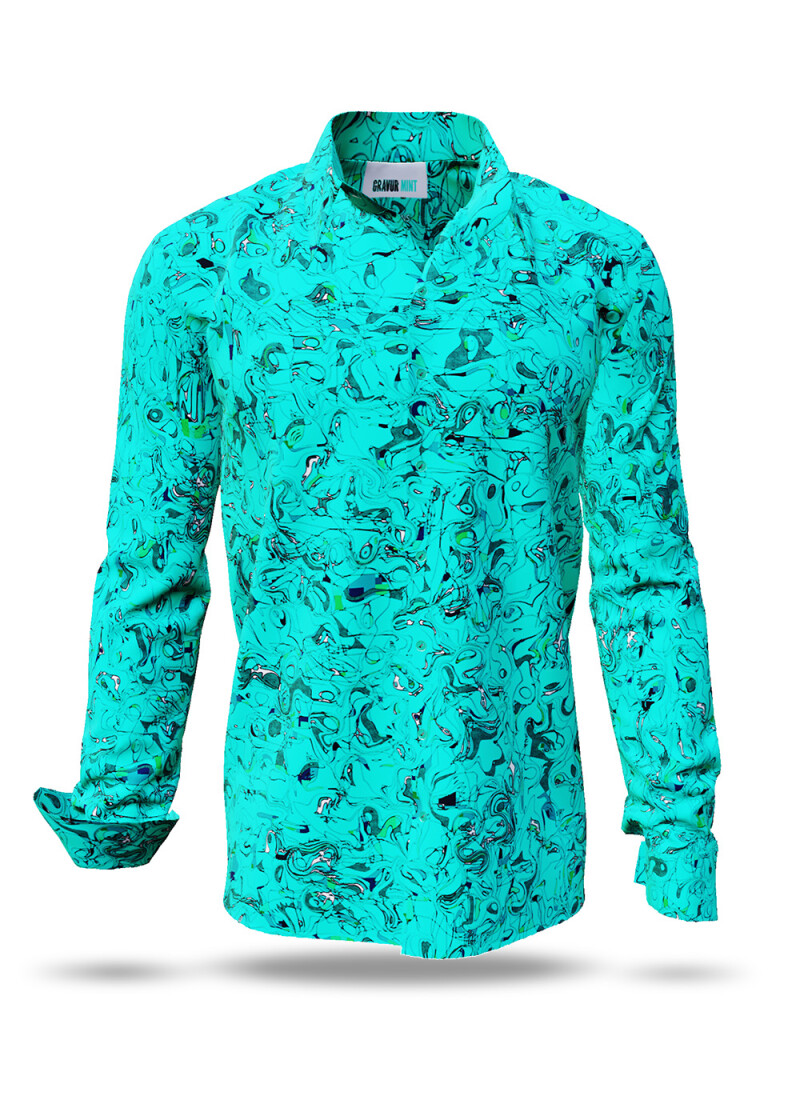 Button Up Shirt GRAVUR MINT from GERMENS