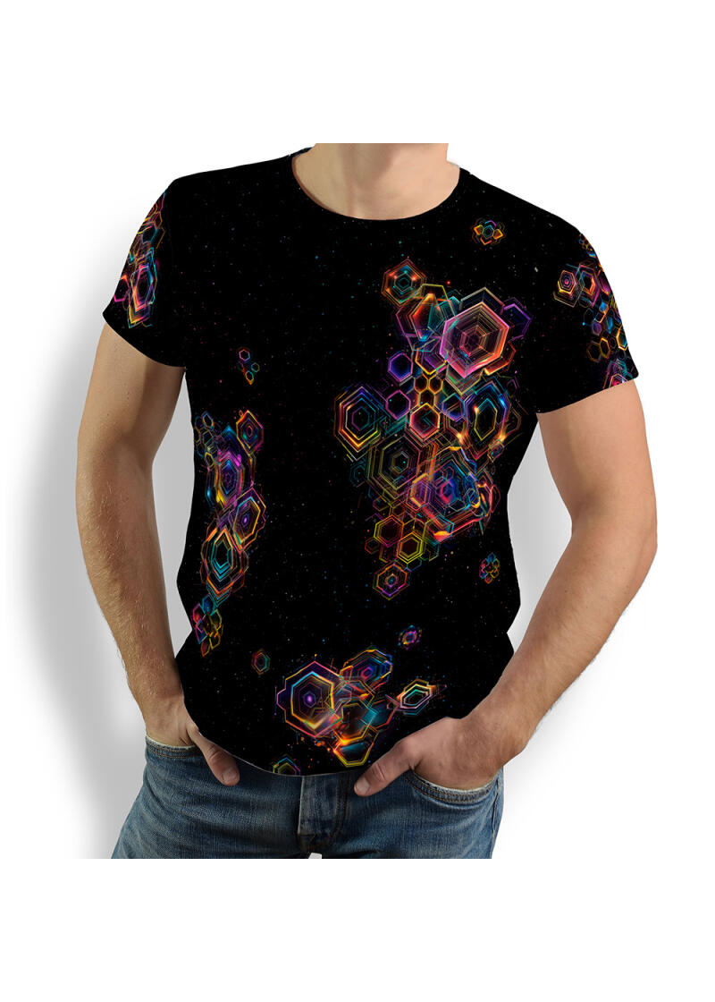 buntes T Shirt Herren QUANTUM HEX - Nur 7 Stück limitiert