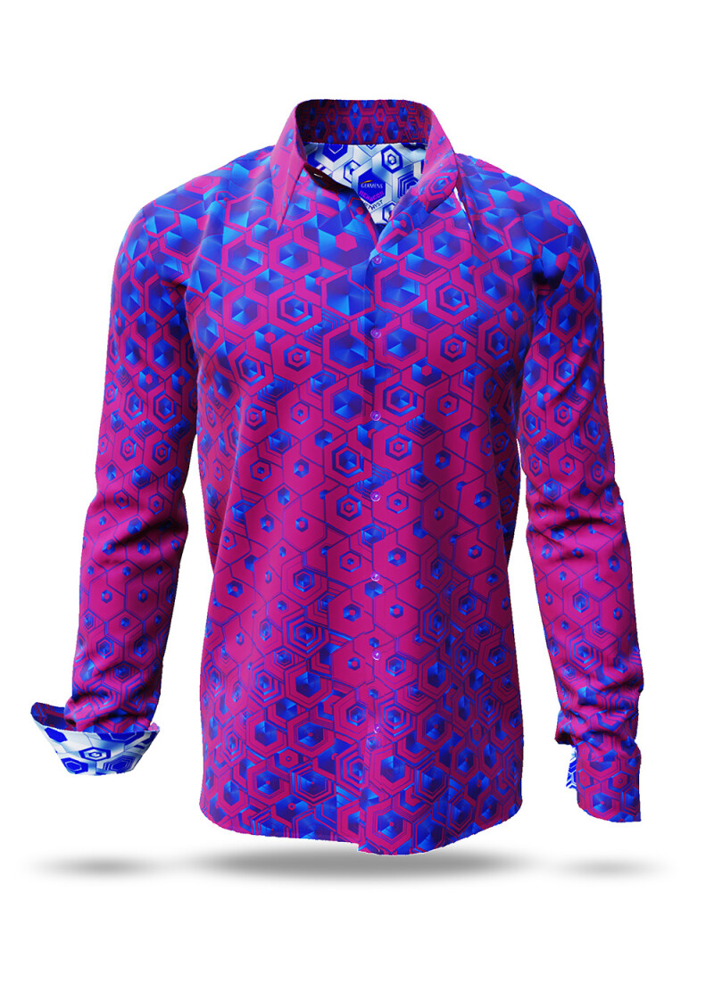 Button Up Shirt HEXAGON AMETHYST from GERMENS