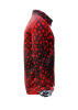 HEXAGON ZINNOBER - red shirt with black honeycomb structures - GERMENS